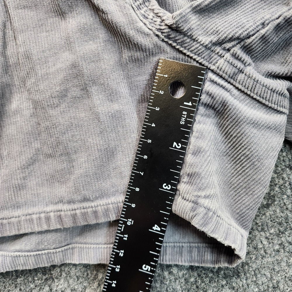 Old Navy Blue Jeans Women's Gray Corduroy High Rise Retro Boho Shorts Size 10 - Picture 3 of 7